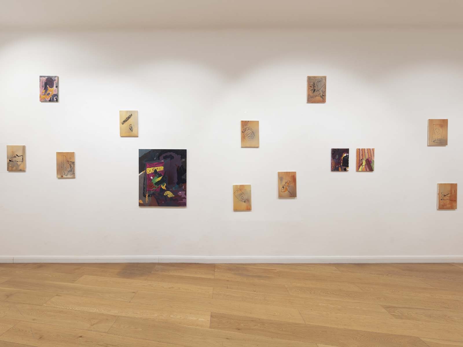 Eliel David Pérez Martínez, Huir del destino, 2023, installation view, Wizard Gallery, Milano, ph. Antonio Maniscalco