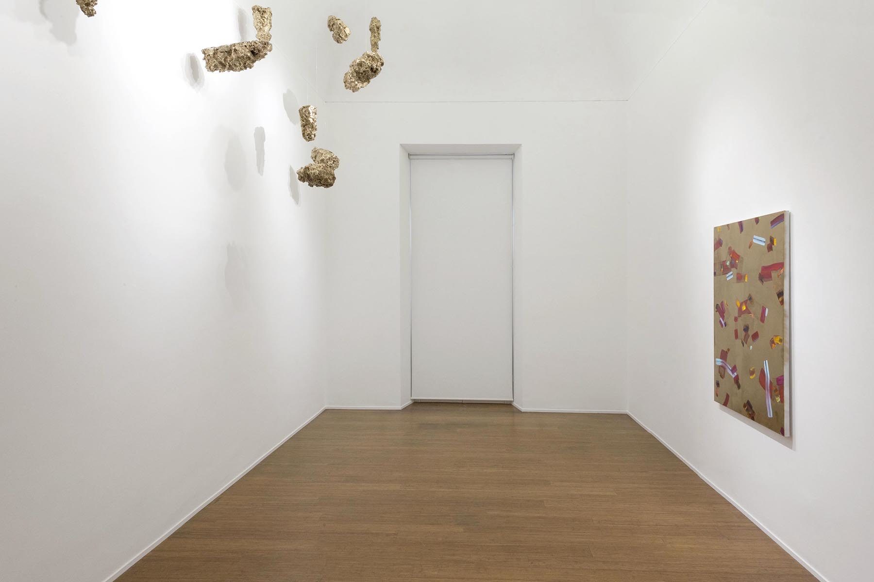 Isabella Nazzarri, Clinamen, 2017, installation view, ABC-Arte, Genoa