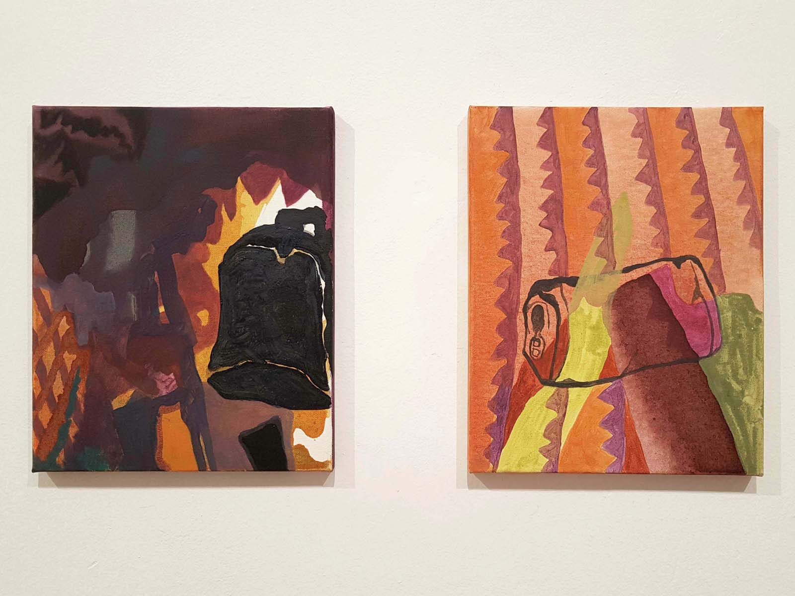 Eliel David Pérez Martínez, Huir del destino, 2023, installation view, Wizard Gallery, Milano