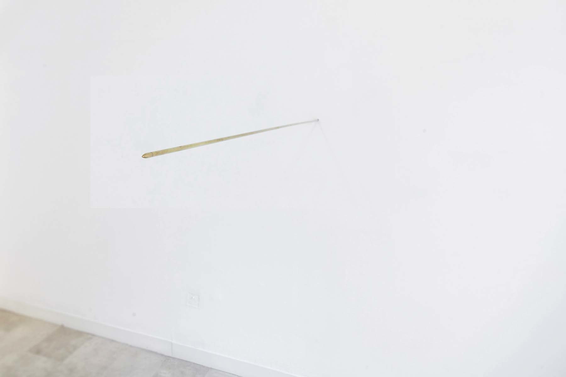 G. Morbin, Forza Nuova, 2005, bullett, brass, ∅ 0.8 cm x 160 cm