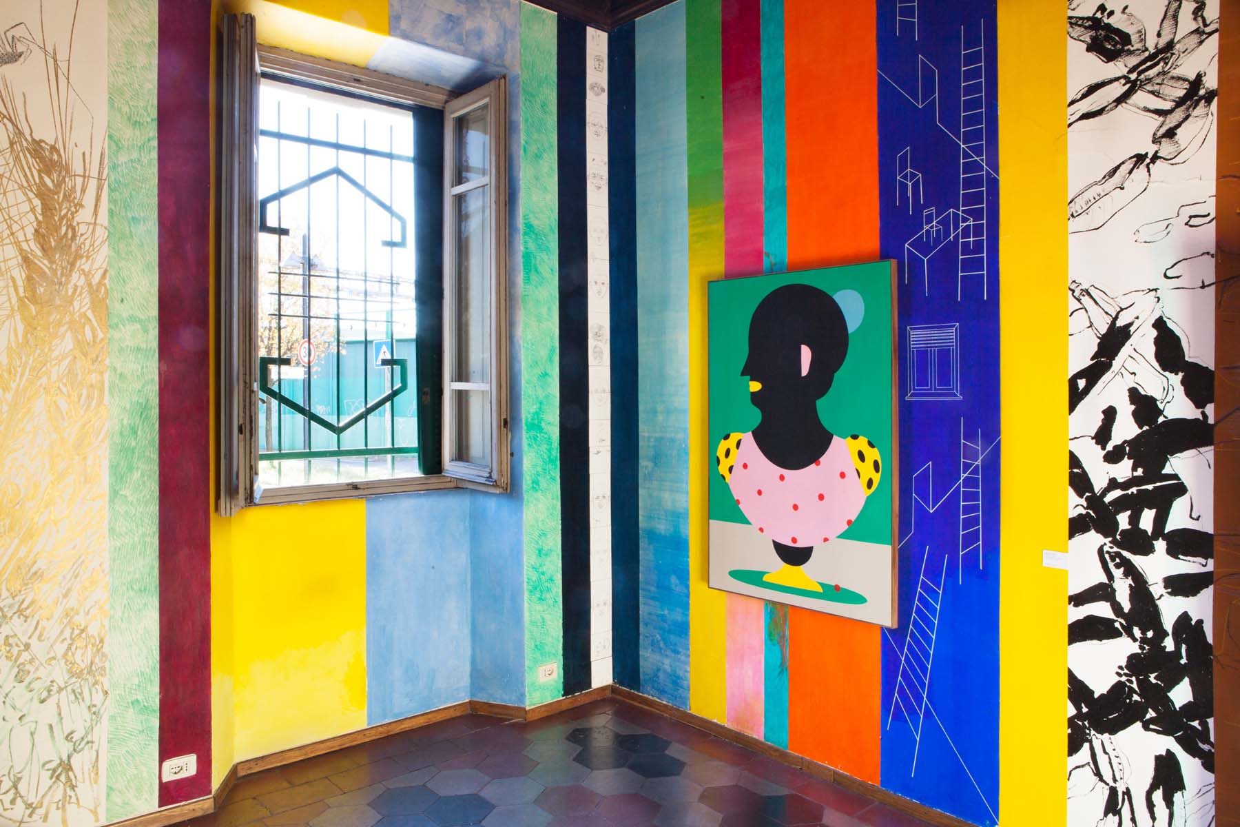 Graffiare il presente, vista della mostra (A. Iacurci), Casa Testori, Novate Milanese