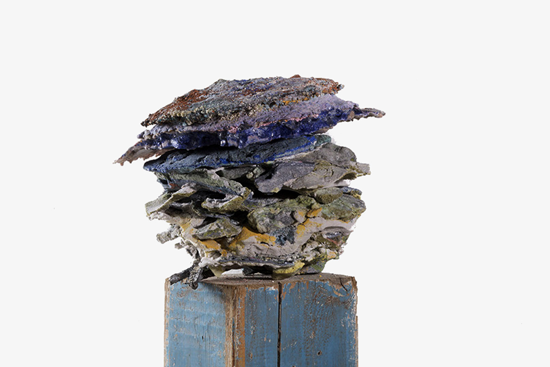 Alberto Scodro, Untitled Glasssand (Owl), 2015, sand, glass, pigments, oxids, epoxy resin, 35 x 45 x 3 cm