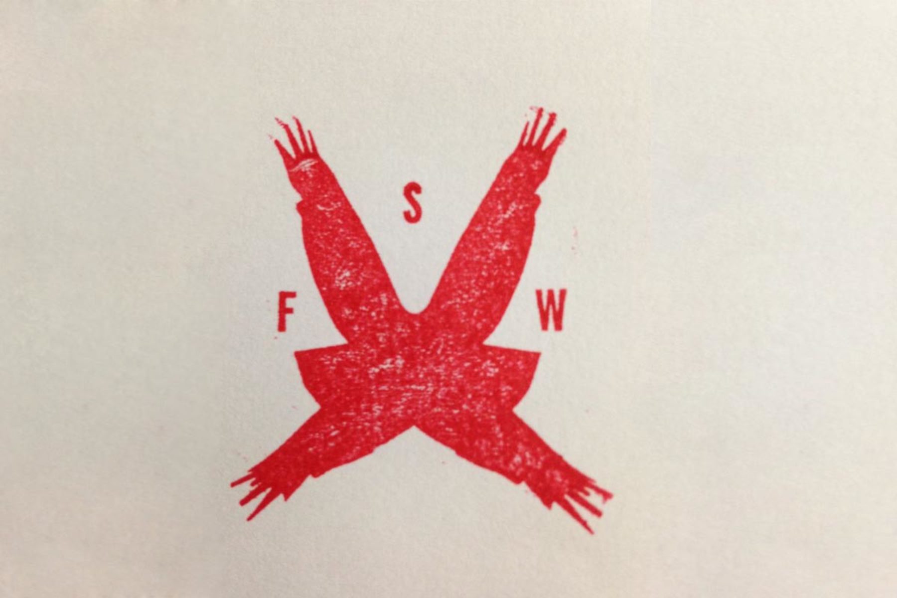 F. Lanaro, FSW, 2013, stamp on paper, 25 x 19 cm