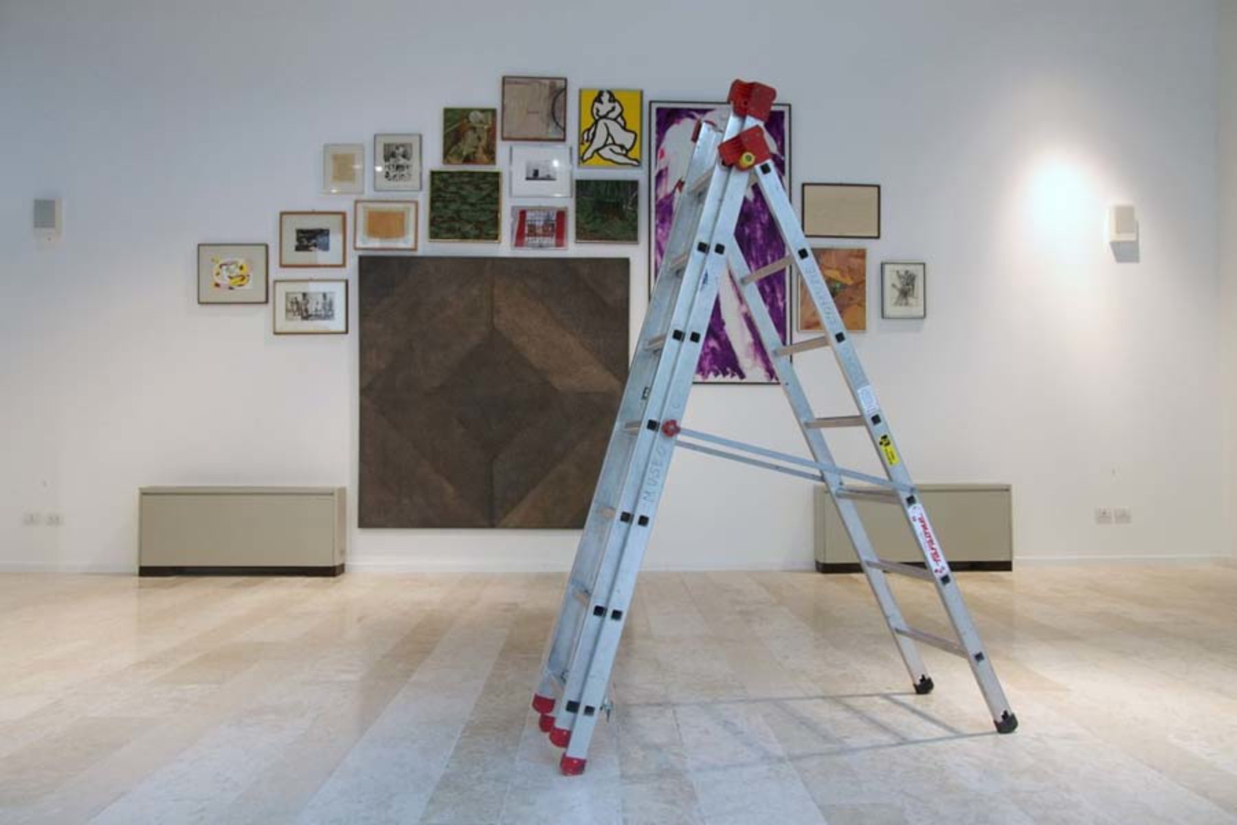 Ivan Moudov, 19 Problems, 18 Paintings, 2013, performance and site specific installation