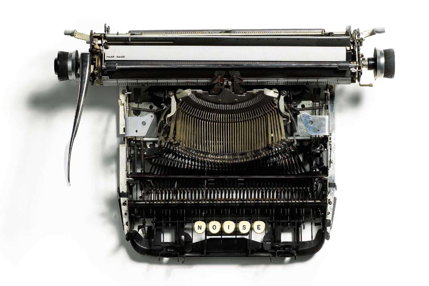 Jacopo Mazzonelli, Noise, 2010, typewriter, 44 x 31 x 13 cm