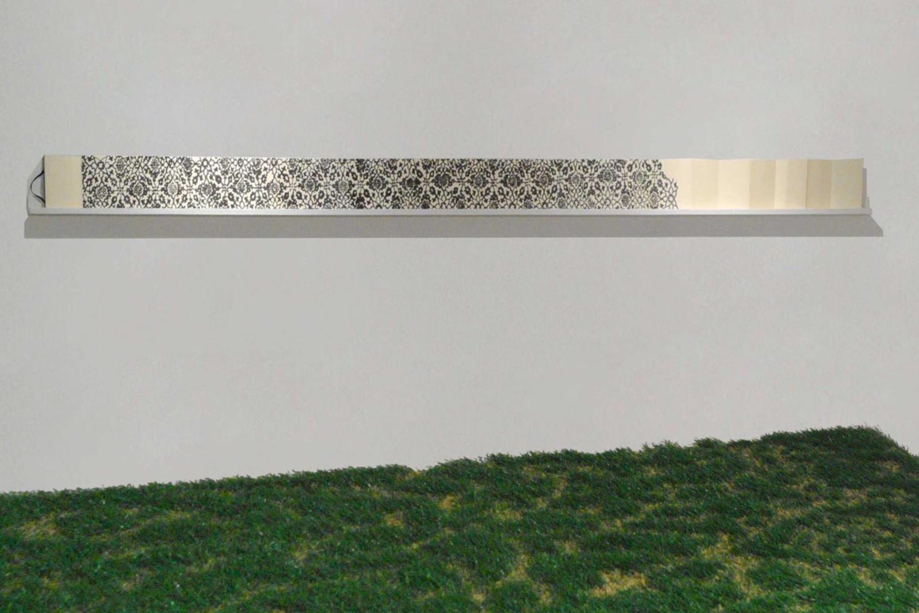 Laura Pozzar, Keep off the grass (carpet), 2013, cutted artificial grass, 230 x 200 cm