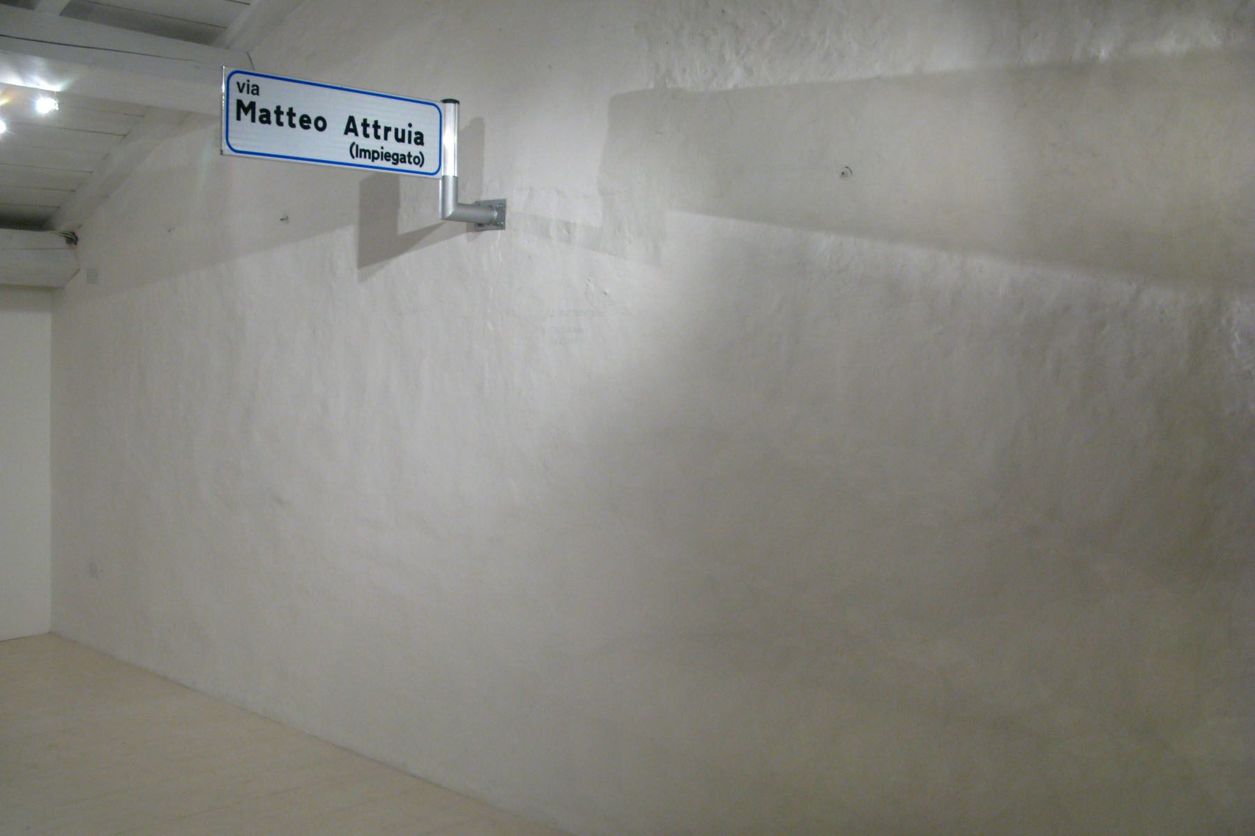 Matteo Attruia, via matteo attruia impiegato-artista,digital print, aluminium, 25 x 86 cm (b)