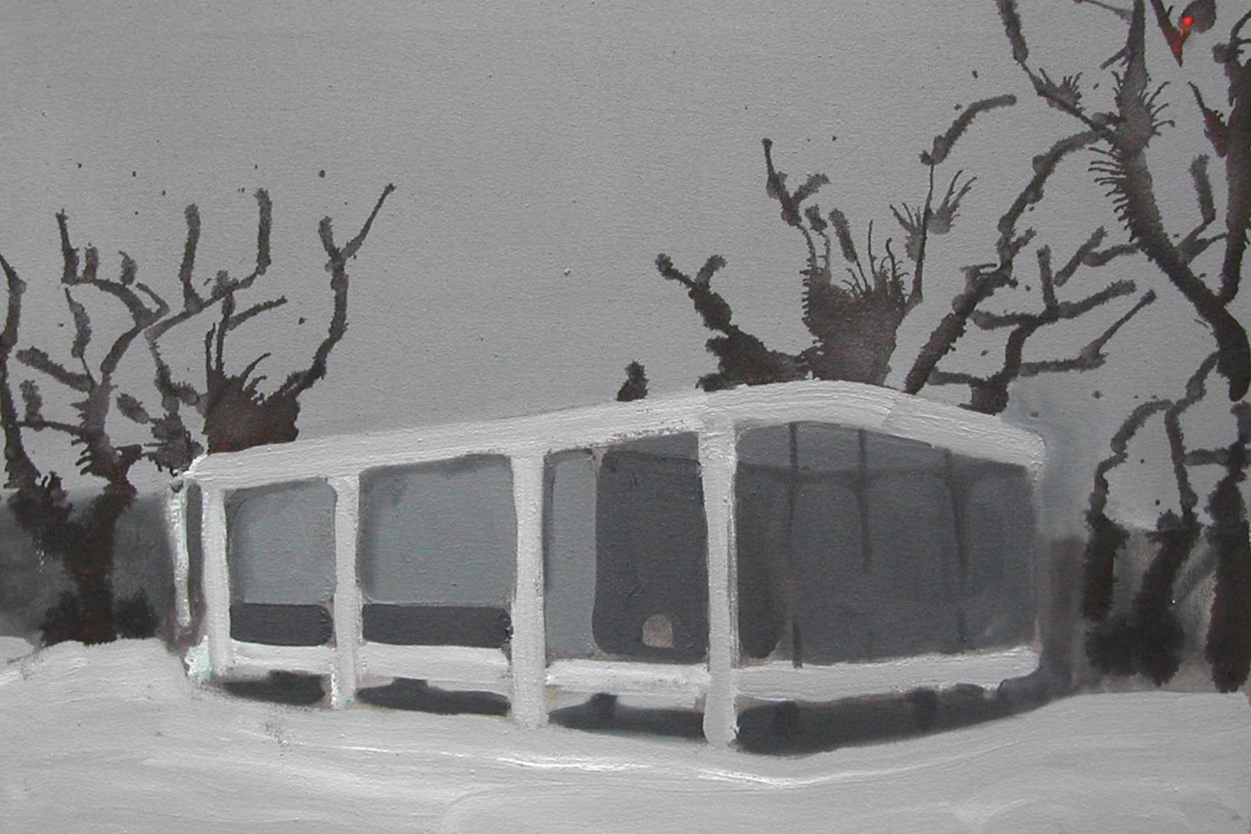 Nebojša Despotović, Concrete Chamber, 2010, olio su tela, 50 x 40 cm