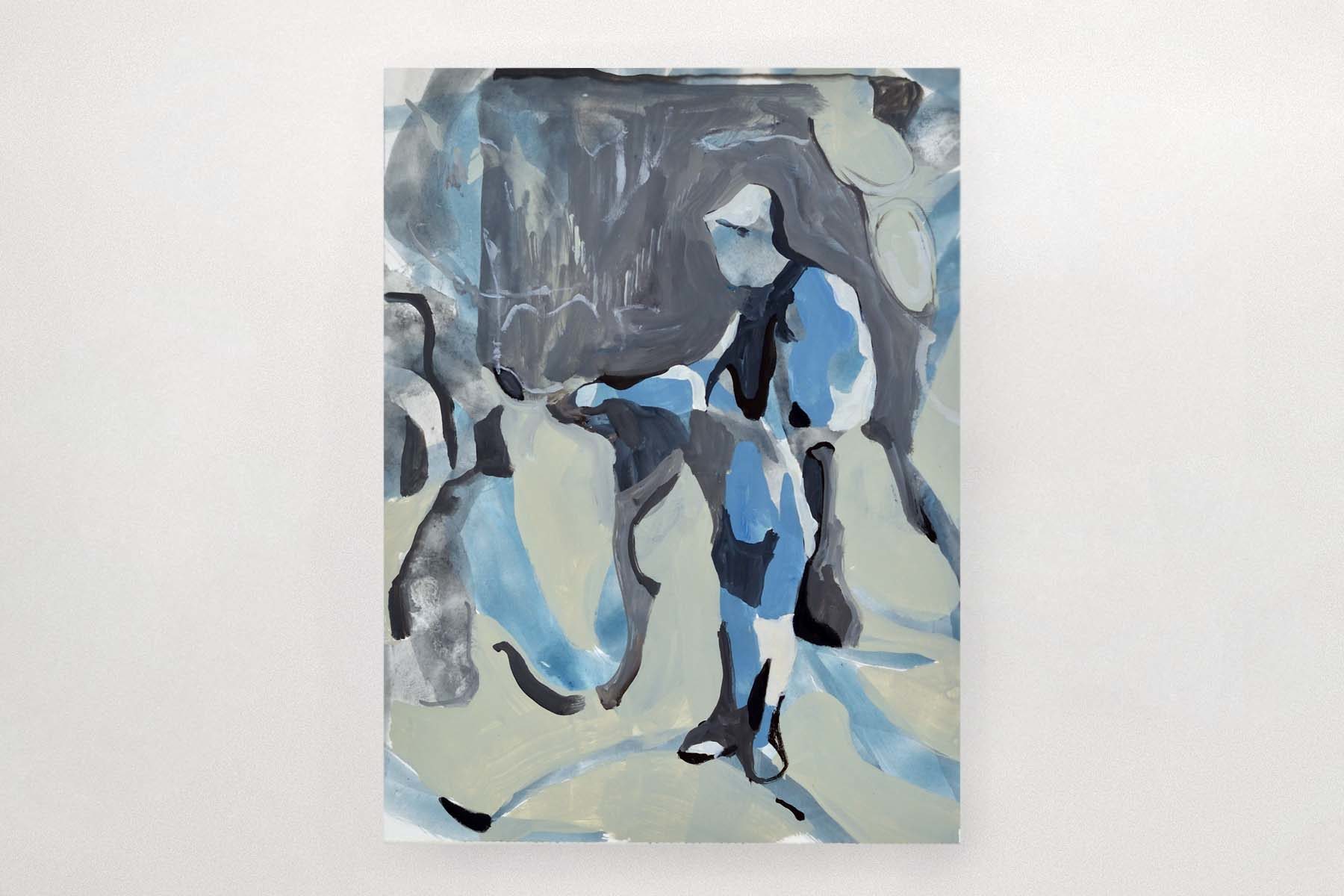 Raffaele Santillo, I nodi al pettine, 2018, tecnica mista su carta, 33 x 24 cm
